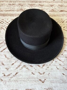 Hat Sombrero Cordobes Spanish Riding Hat Fur felt 21.5in circum black sombrero